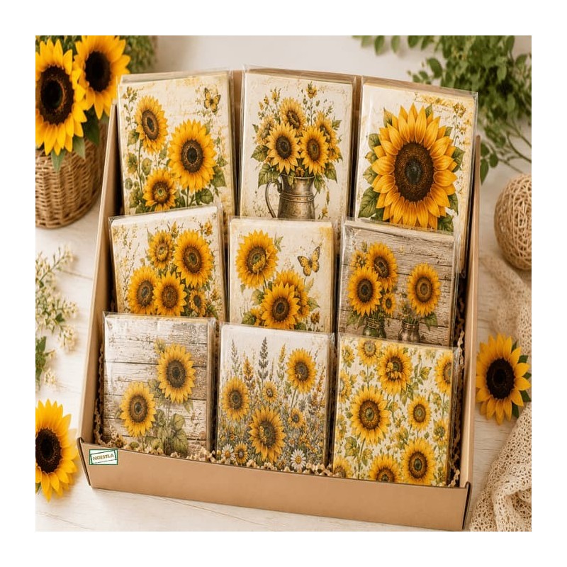 BOX 50 serviettes  Tournesols