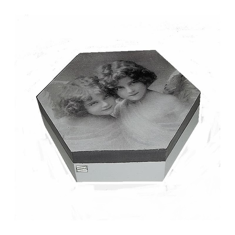 Boite bois Fillette serviettage