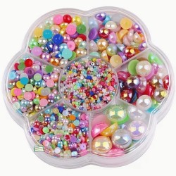 5000 demi perles multicolores