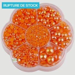 5000 demi perles oranges
