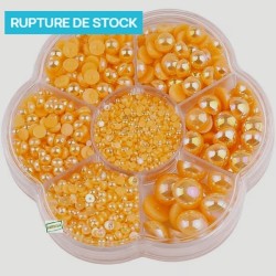 5000 demi perles oranges pâles