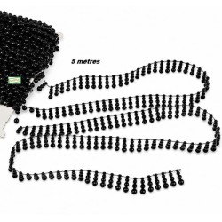 Chaine de perles Noires -5