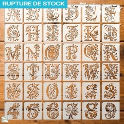 36 Pochoirs Alphabet Loisirs créatifs-1