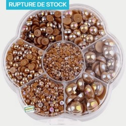 5000 demi perles marron
