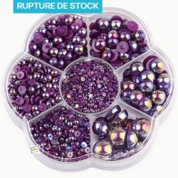 5000 demi perles Violet