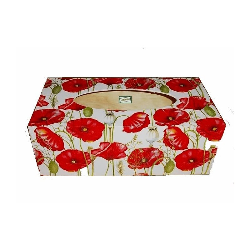 Boite mouchoirs Coquelicots serviettage