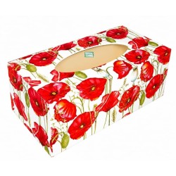 Boite mouchoirs Coquelicots serviettage