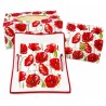 Plateau bois Coquelicots serviettage