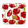 Coffre bois Coquelicots serviettage
