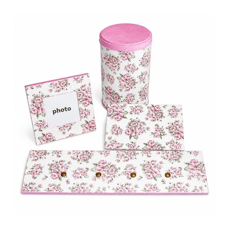Ensemble Les roses serviettage
