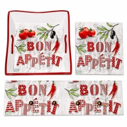 Ensemble bois Cuisine serviettage
