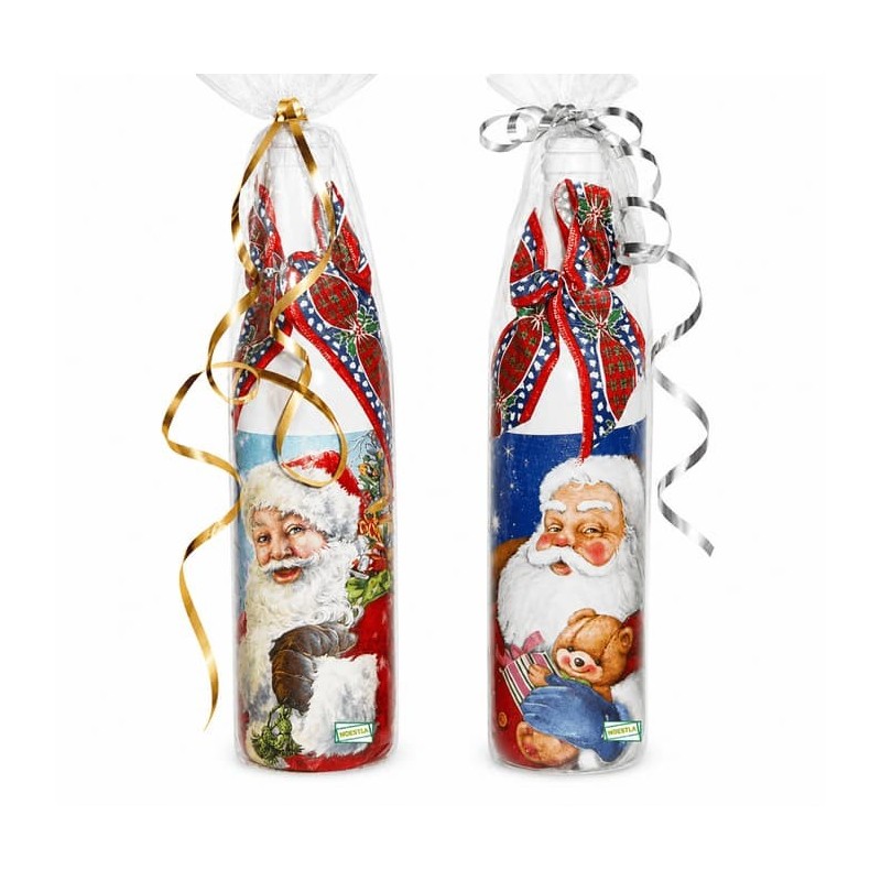 2 Bouteilles verre Noêl  serviettage