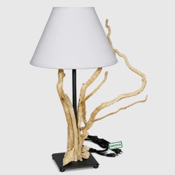 Lampe en bois flotté