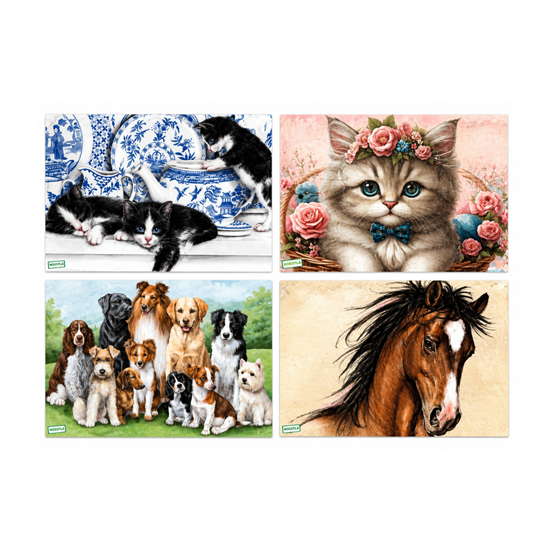 Plaques ardoise Animaux serviettage