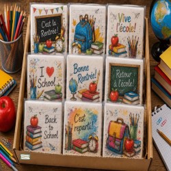 BOX 50 serviettes Rentrée