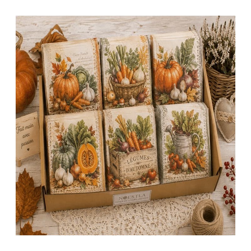 BOX 50 serviettes Légumes Automne