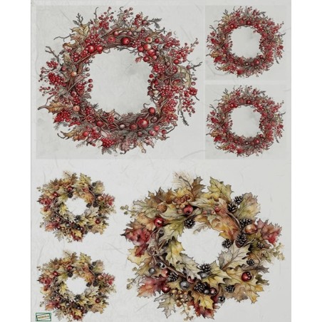 1papier riz Feuillages-R2284