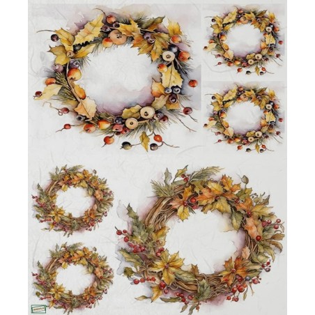 1papier riz Feuillages-R2288