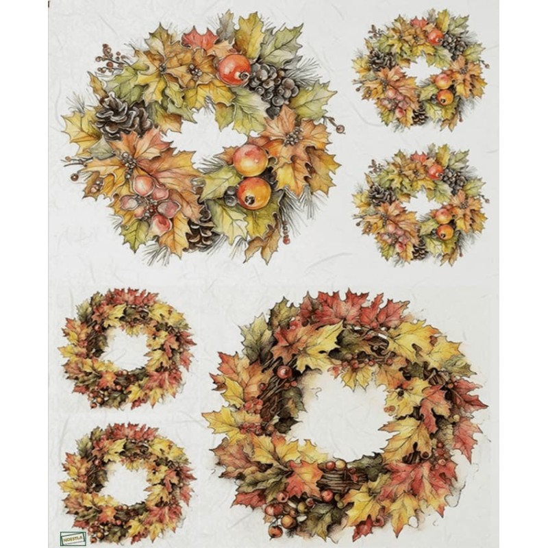 1papier riz Feuillages-R2287
