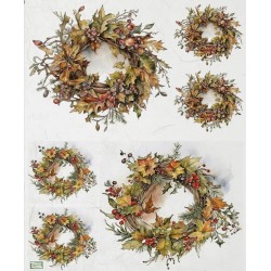 1papier riz Feuillages-R2289