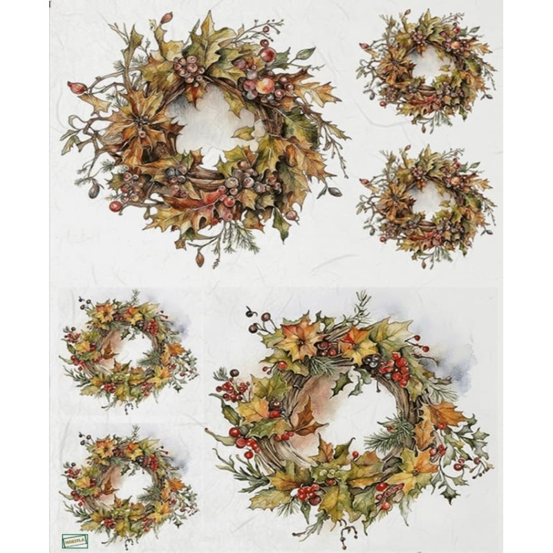 1papier riz Feuillages-R2289