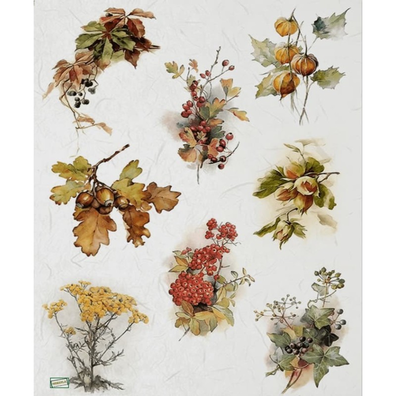 1papier riz Feuillages-R2303