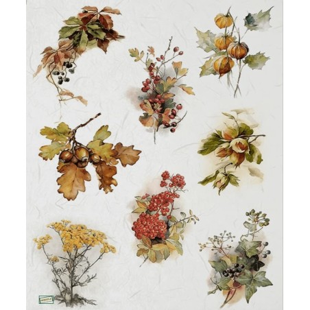 1papier riz Feuillages-R2303