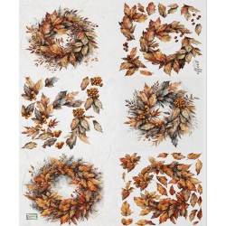 1papier riz Feuillages-R2494