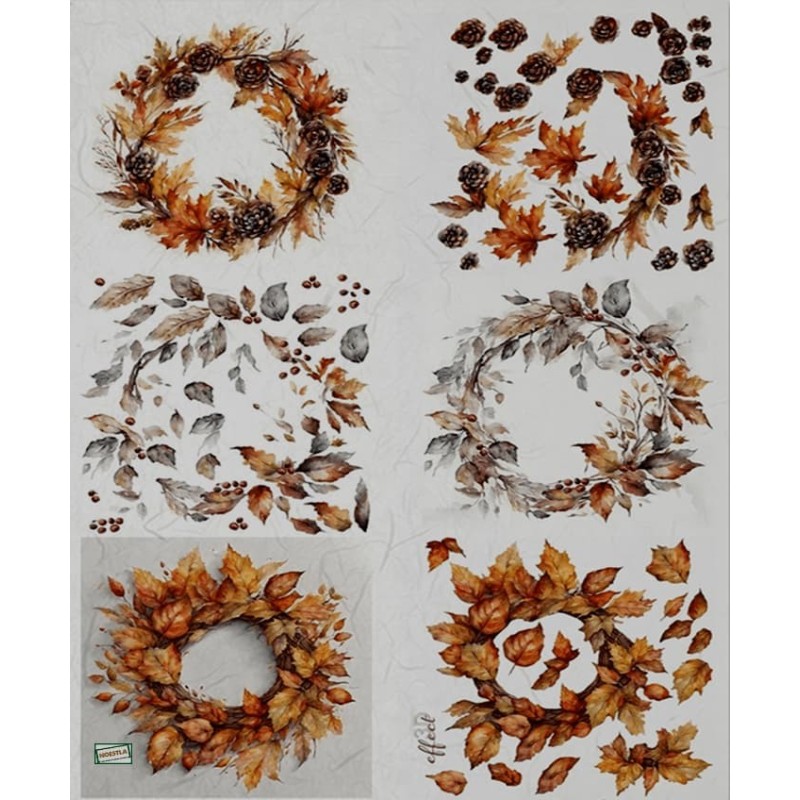 1papier riz Feuillages-R2495