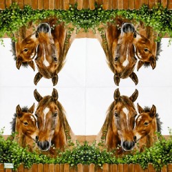 1serviette papier Chevaux -5