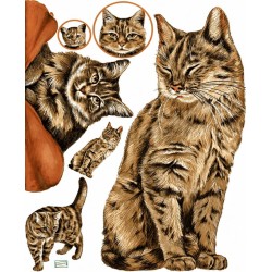 1papier découpage Chats -D0