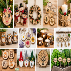 10 rondelles bois naturelles