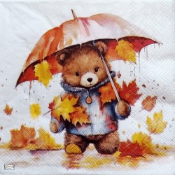 1 serviette papier Ourson -53