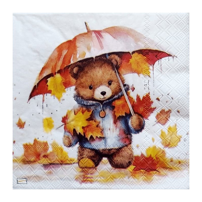 1 serviette papier Ourson -53