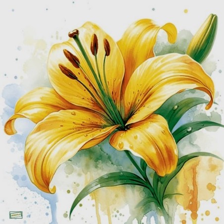 1 serviette papier Le Lys-30