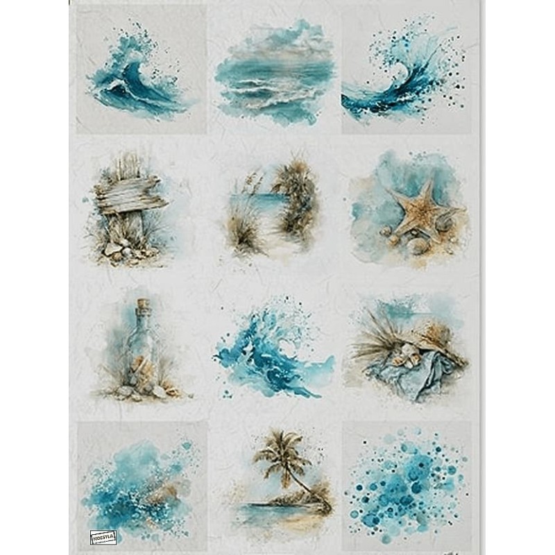 1 papier de riz La Mer -R2852