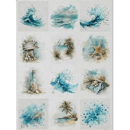 1 papier de riz La Mer -R2852
