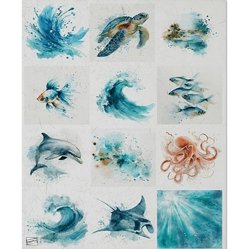 1 papier de riz La Mer -R2856