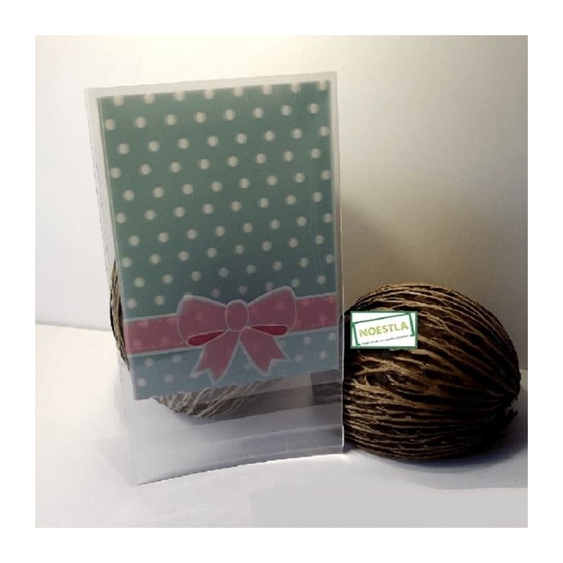 50 Pochettes cadeaux  bleu à pois