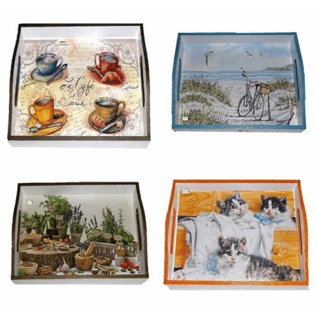 plateaux bois serviettage
