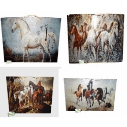 Horloges Chevaux serviettage