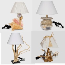 Lampes en bois flotté
