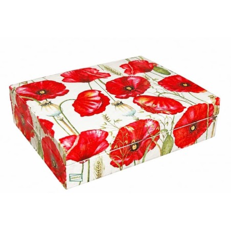 Boite Coquelicots serviettage