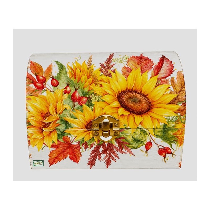 Coffre Tournesols serviettage
