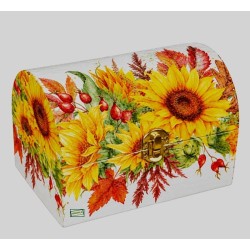 Coffre Tournesols serviettage