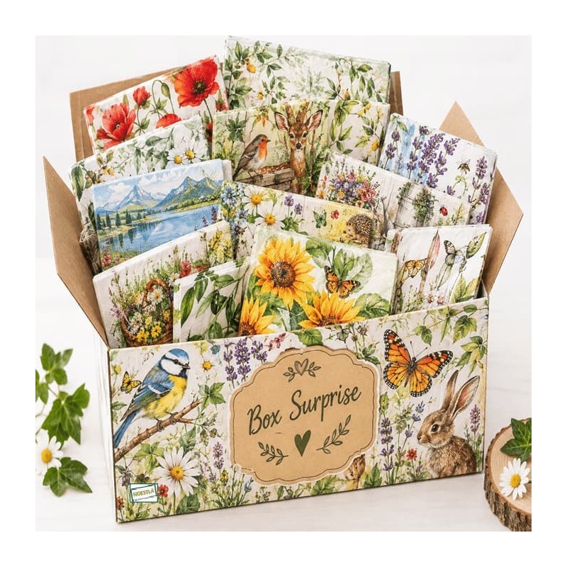 BOX 50 serviettes Nature