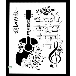 1 GRAND Pochoir Musique