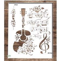1 GRAND Pochoir Musique