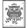 1 GRAND Pochoir Hibou