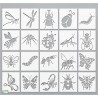 20 Pochoirs Insectes loisirs